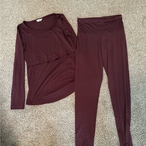 Kindred Bravely Jane Nursing Pajama Set Postpartum Maternity